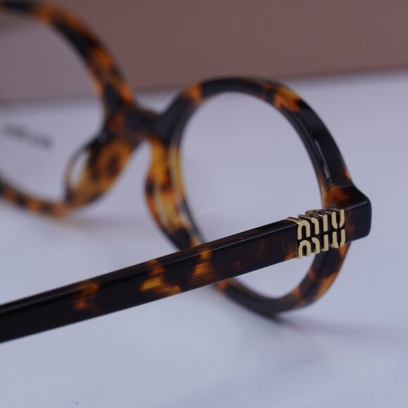 Miu Miu MU01XV VAU1O1 Oval Eyeglasses 50mm – Honey Havana - Picture 8 of 12